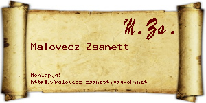 Malovecz Zsanett névjegykártya